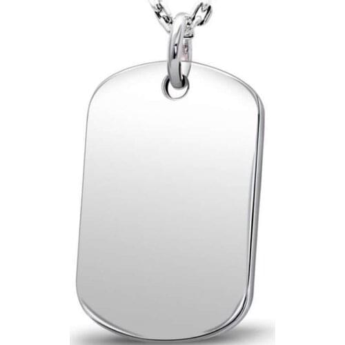 Solid S925 Silver Pendant Smooth Geometry Necklace Pendant Stamp S925