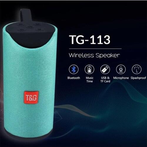 TG113 10W waterproof grade outdoor portable sound column wireless bluetooth speaker USB TF FM radio music stereo subwoofer PC MP