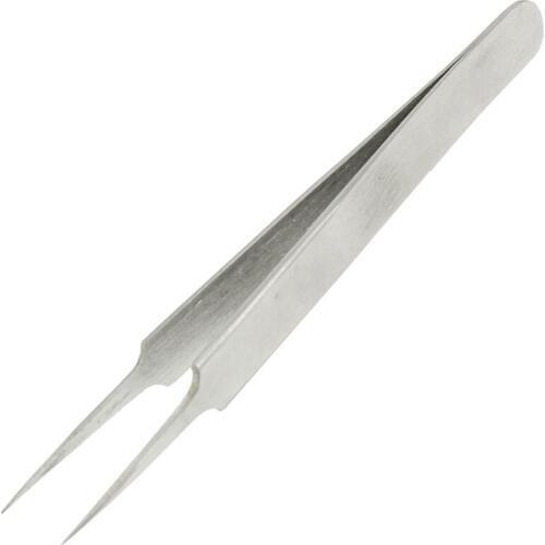 Micro Pointy Tip Polished Stainless Steel Straight Tweezers 11cm