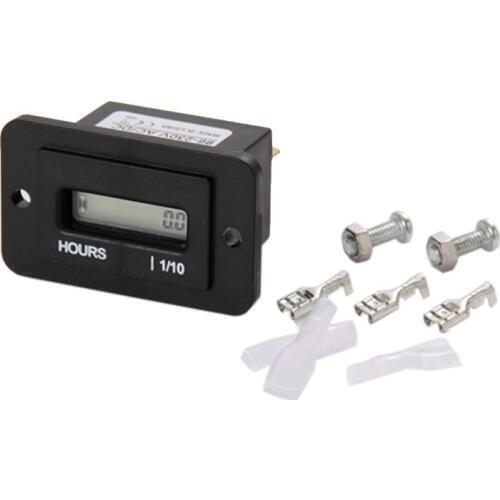 LCD Resettable Engine Hour Meter HM010 AC 86-230 Used For Generator Lawn Mower Snowmobile Tractor Truck Pump Car ,Free Shipping