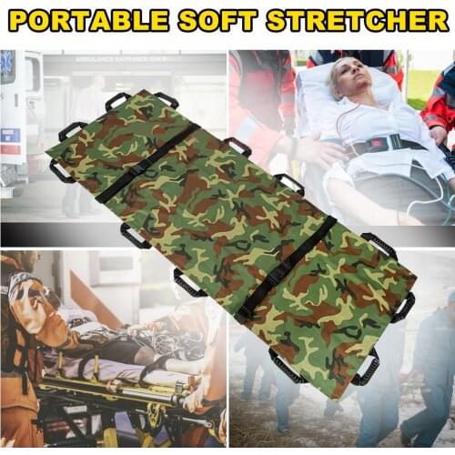 Thick Canvas 12 Handles Soft Stretcher Folding Stretcher Emergency Stretcher Home Medical Stretcher With Handbag