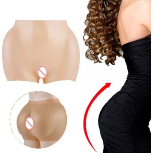 Crossdresser Silicone Butt Hip Enhancer Padded Shaper Camel Panties Hip Pads Shemale Fake Ass Pussy Underwear For Transgender