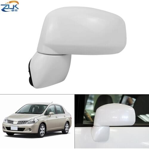 ZUK Left Right Car Exterior Door Rearview Mirror For Nissan Tiida Latio Versa C11 2006-2011 Model 5-PINS With Heated