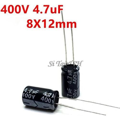 10PCS 400v4.7uf 400v 6x13 Electrolytic capacitor 400v 4.7uf 6*13