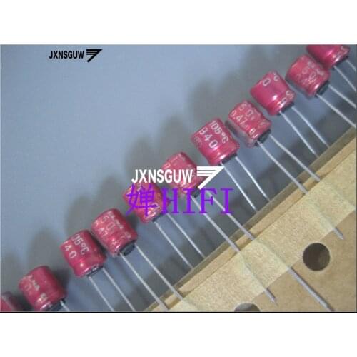 10PCS ELNA 50V0.47UF 5X5MM 0.47UF 50V Foot distance 2.5MM Red Robe audio electrolytic fever capacitor 0.47uF/50V