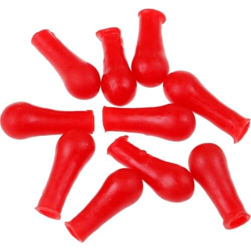 Hot sale 10Pcs Dropper Red Rubber Bulb Head Dropping Bottle Insert Pipette Lab Supplies
