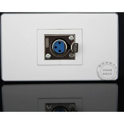 120*70mm Wall Face Plate Microphone XLR Jack Outlet Socket Assorted Panel Faceplate
