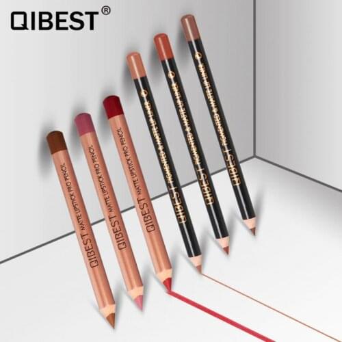 15 Colors Wooden Natural Lip Liner Pencil Fog Surface Matte Long Lasting Waterproof Lipstick Pen Sexy Lip Tint Make-Up TSLM1
