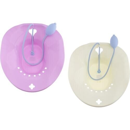 2pcs Toilet Sitz Bath Tub Hip Basin With Flusher For Pregnant Hemorrhoid