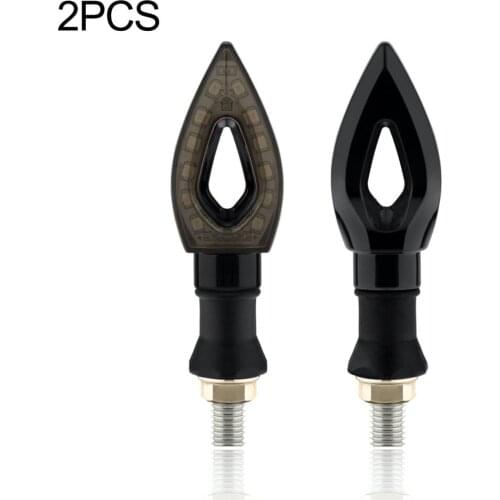 2 Pcs Universal 12 LED Motorcycle Turn Signal Light Indicators Blinkers Flashers Lights Lamp Bulb Waterproof Amber Tail Light