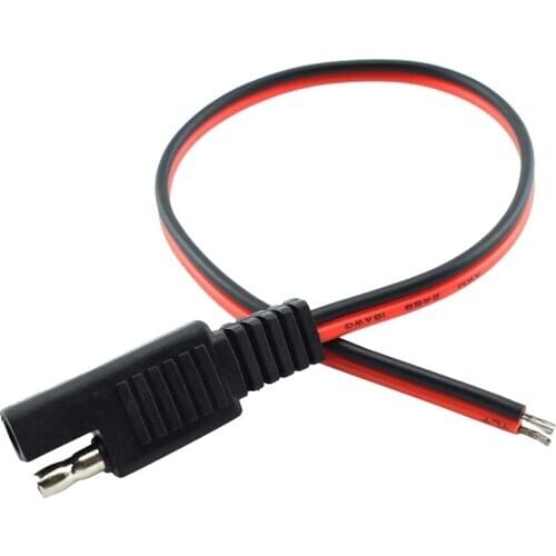SAE 2 Pin Quick Connector Disconnect Plug SAE Power Automotive Extension Cable for RV Trolling Motor Solar Panel 0.5M