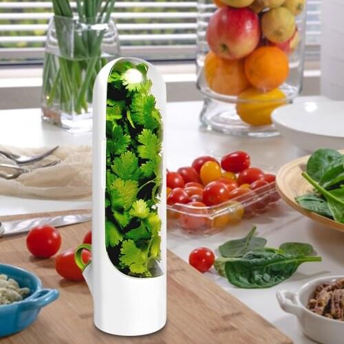 2021 Premium Herb Keeper and Herb Storage Container,Keeps Greens and Vegetables Fresh for 2x Longer For Kitchen storage utensils