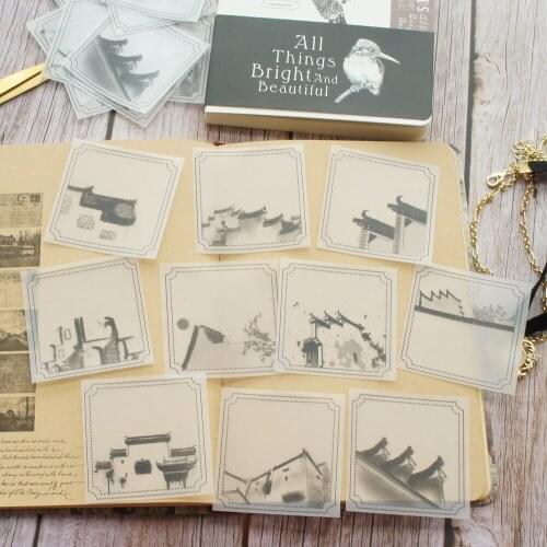 30pcs DIY Ancient Chinese Architecture Design Paper As Creative Craft Paper Background Scrapbooking DIY Use