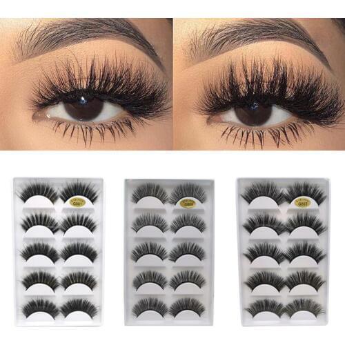 3D Eyelashes Hand Made Reusable Natural Long Eyelashes 3D Mink Lashes Soft Dramatic Eye Lashes For Makeup Cilios Mink Maquiagem