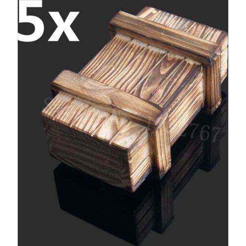 5pieces RC Rock Crawler 1/10 Decor Accessories Wooden Box Decorative For 1/10 Scale Models Axial SCX10 D90 Tamiya Wraith RC Car