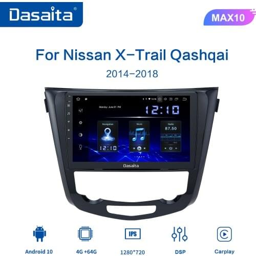 Car Multimedia Android 10 for Nissan X-Trail Qashqai j11 j10 Radio 2014 2015 2016 2017 2018 2019GPS Navigation 10.2" Screen
