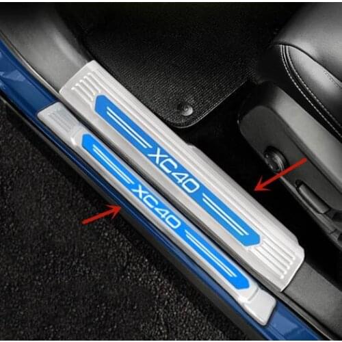 For VOLVO XC40 2020-2021 stainless steel Threshold bar Trunk threshold guard plate anti-scratch protection car styling