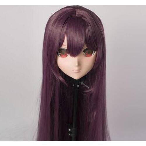 LiLi Mask 105) Girl Half Head Halloween Realistic Silica Mask Cosplay Japanese Comic Anime Kigurumi Mask BJD Crossdresser Doll