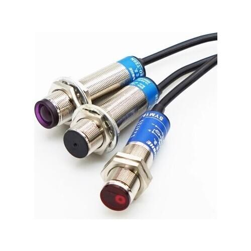 M18/M12 Proximity Switch Photoelectric Sensor DC NPN PNP Diffuse Reflectance / Opposite-type Laser Sensor SYM18J-D50N1