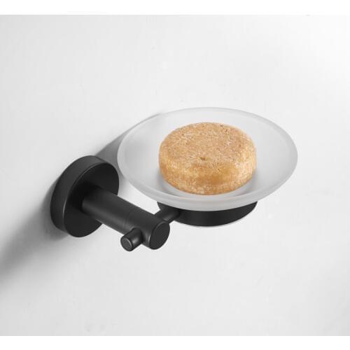 Stainless Steel Soap Dishes Wall-mounted Soap Box Soap Basket Holders With Glass Dish Bathroom Accessories