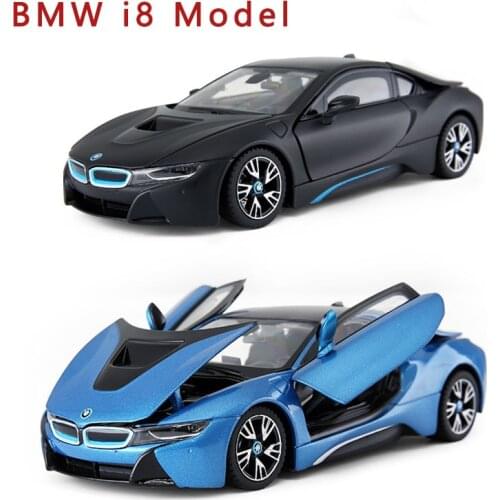 New 1:24 Simulation Bmw i8 Sports Car Car Model Decoration Simulation Alloy Model Car Metal Boy Toy Car Model Birthday Gift