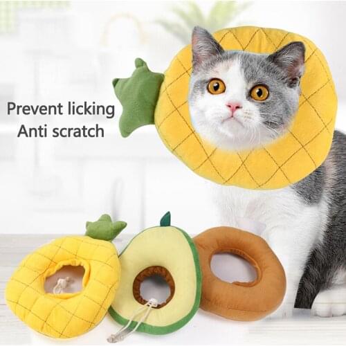 Fruit Shaped Soft Cotton Pet Collar Wound Healing Medical Protection Neck Ring For Dog Cat Cute Comfortable Pet Accessories