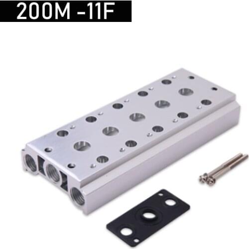 4V210-08 Pneumatic Solenoid Valves Air Exhaust Manifold 200M 11F Two Valve Plate Base Manifold