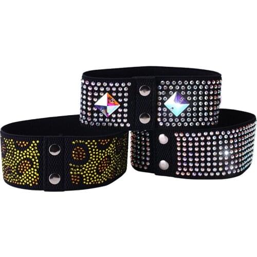 Latin dance rhinestone belt Girl Costume Accessories stretch children and adult