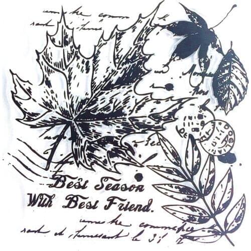 11*11 Maple Leaves Transparent Clear Silicone Stamp Seal for DIY Scrapbooking Photo album Card Making Decorative Clear Stamps