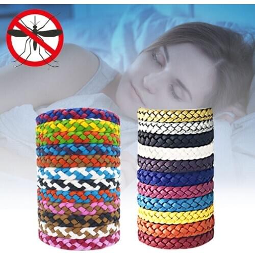 12pcs Anti Mosquito Bracelet Insect Bugs Band wristband Repellent Killer Safe for Baby Children Repeller LXY9