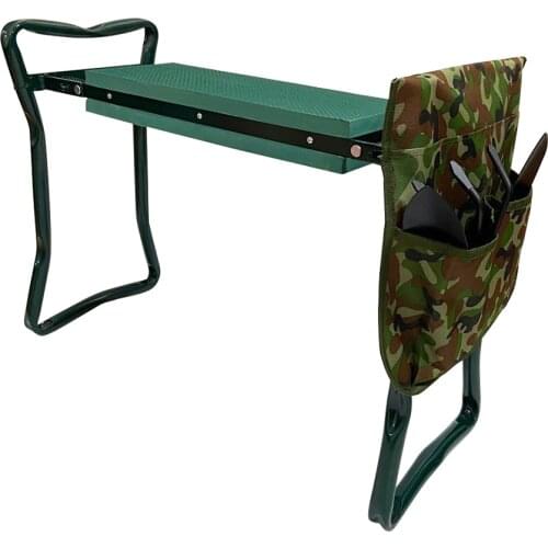 Folding Garden Kneeler with Tool Pouches EVA Foam Pad Sturdy and Lightweight Planting Garden Tool