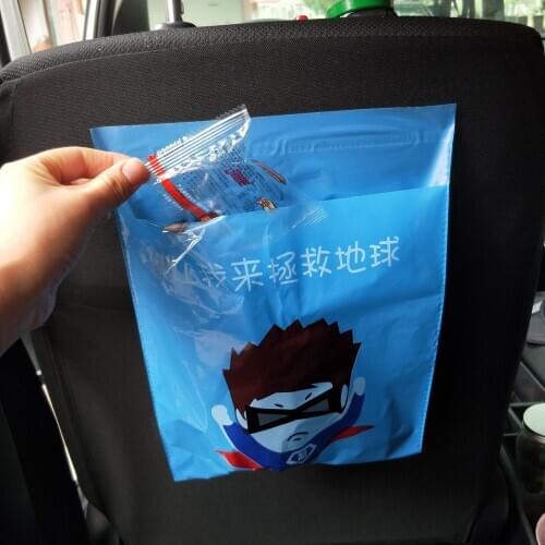 Creative paste type vehicle garbage bags disposable bag onboard trash plastic bag/package only 15