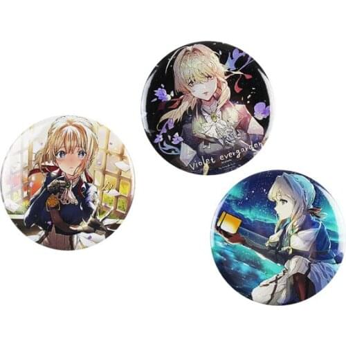 Badge Brooch Japan Novel Theme Comic Figure Lapel Pins Tinplate Jewelry Cute Anime Character Picture German Pin Cosplay Gift New