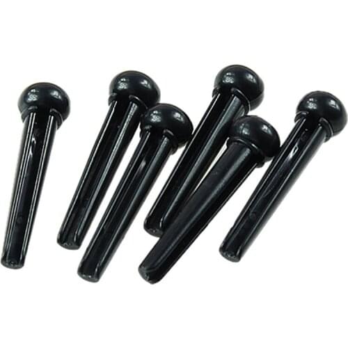 1 Set Acoustic Guitar Bridge Pins Saddle Nut Parts 1*Guitar saddle X 1* Guitar Nut X 6* Guitar Bridge Pins (Black)