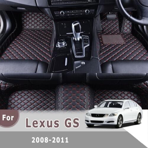 RHD Carpets For Lexus GS 2011 2010 2009 2008 Car Floor Mats Auto Interior Accessories Artificial Leather Waterproof Foot Pads