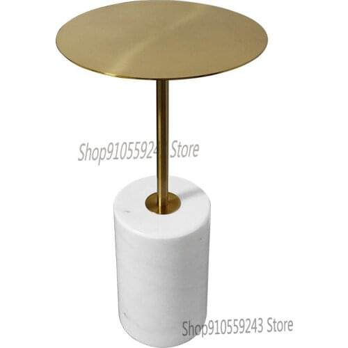 Marble Side Table Light Luxury Simple Modern Nordic Coffee Shop Bar Living Room Sofa Corner Table Small Round Table Coffee Table