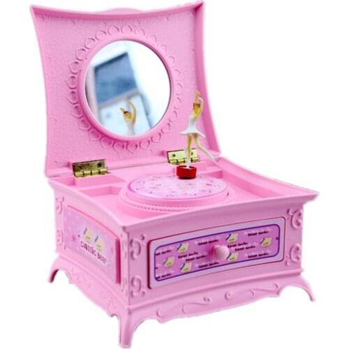 Muslady Dancing Girl Music Box Table Music Jewelry Box Retro Home Decoration Gift Music Gift Musical Instruments for kIds child