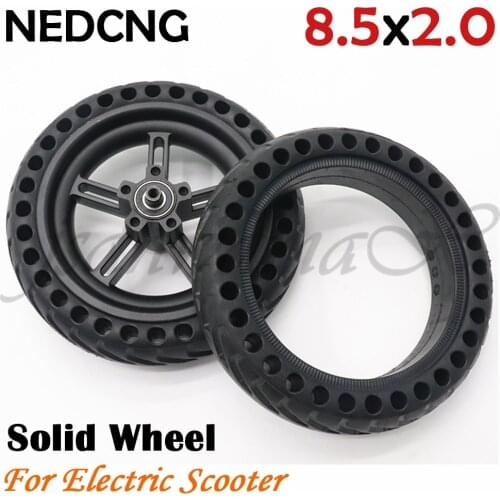 NEDCNG 8.5 inch Electric Scooter Hub Tire 5-hole Hub Honeycomb 8 1/2X2 Solid Tyre for Xiao Mi mijia M365 Wheel 8.5X2.0