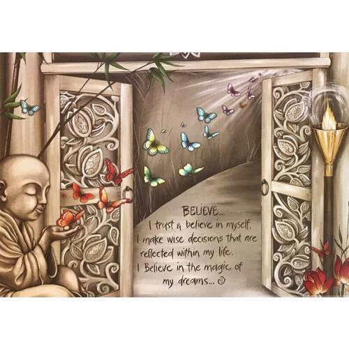 Full Square/Round Drill 5D DIY Diamond Painting "Buddha text butterfly" Sale 3D Embroidery Cross Stitch Home Decor Gift FG1824