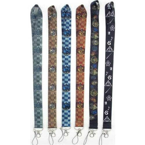 Cartoon anime lanyard neck phone ID card holder with keychain key ring