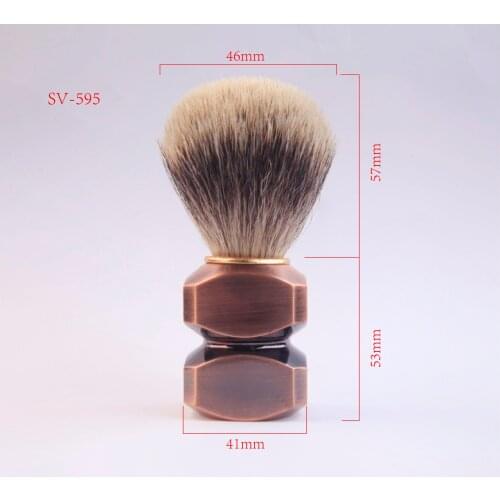 ArtSecret SV-595 High Quality Silver Tip Grade A Soft Badger Hair Plating Handle Shaving Brush Mens Face Beard Tooling