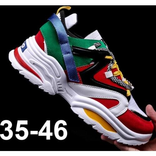 2019 New Stylish Women Shoes Cushioning Breathable Mesh Height Increasing 6CM INS Ulzza Harajuku Sneakers Outdoor Walking Shoes