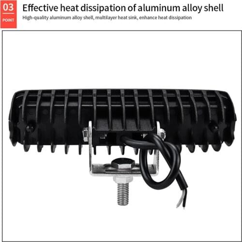 1Pc 18w DRL LED Spot Flood LED Work Light for Off Road Vehicle SUV Car Trucks 9-30V