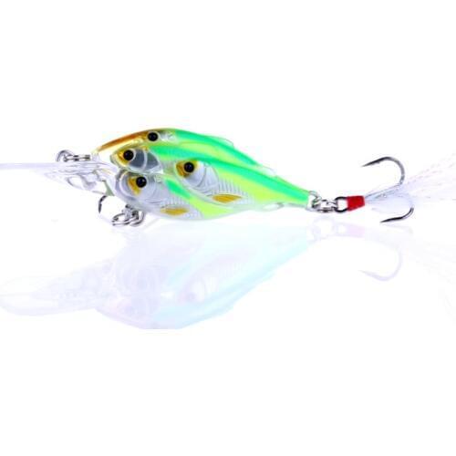 1pcs Group Crankbait Fishing Lure Pesca Carp Bait Feather Hooks Fishing Wobblers Isca Artificial Swimbait Fishing Accessories