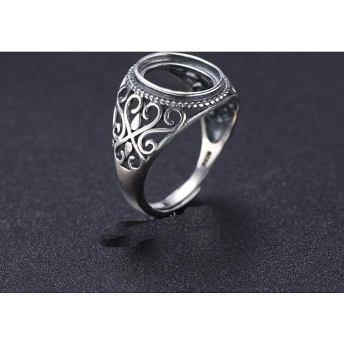 10.7*13mm 925 STERLING SILVER women Semi Mount Bases Blanks base blank Pad VINTAGE rings rings Setting set jewelry diy A4936