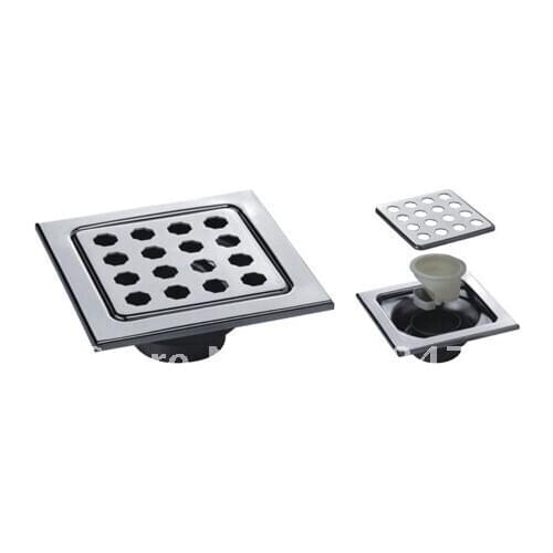 2.95" Square Drain Outlet Stainless Steel Floor Drain for Kitchen