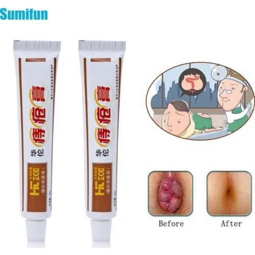 2Pcs Hemorrhoids Ointment 100% Original Chinese Cream Painkiller Pain Relief External Anal Fissure Herbal Medical Plaster D1696