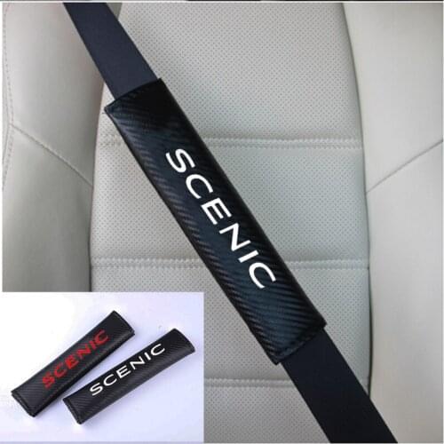 2Pcs PU Fashion Car Seat Belt Cover Car Seat belt shoulder Pads For Renault Scenic Car Accessories