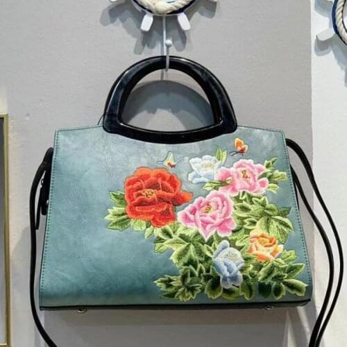 2021 Summer Chinese Style Embroidery Women Bag Luxury Handbag Retro Large Capacity Versatile Shoulder Crossbody Bags Sac A Main