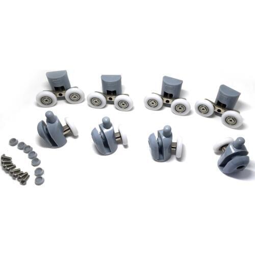 4pcs-8cs Top & Bottom Shower Door ROLLERS / Runners / Pulleys / Wheels Replacement Parts 23mm25mm diameter